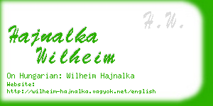 hajnalka wilheim business card
